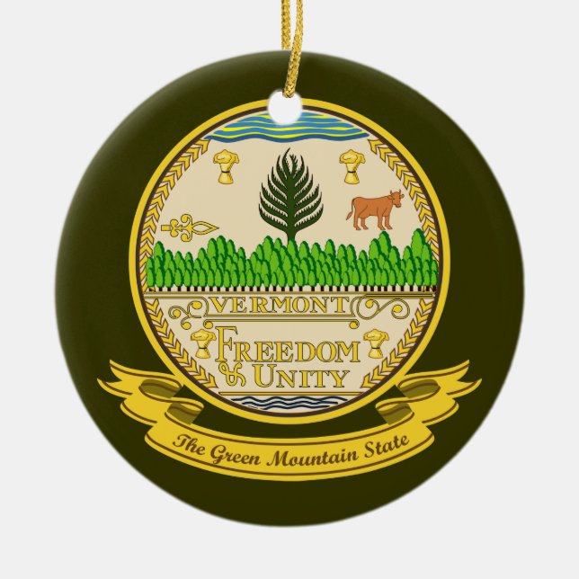 Vermont Seal Julgransprydnad Keramik (Framsidan)