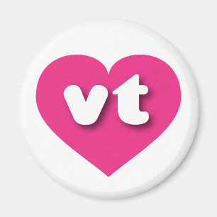 Vermont shock rosa hjärta - I kärlek vt Magnet