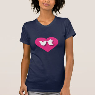Vermont shock rosa hjärta - I kärlek vt T-shirt