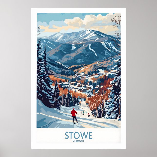 Vermont skidåkning Konst 1 Poster (Framsidan)