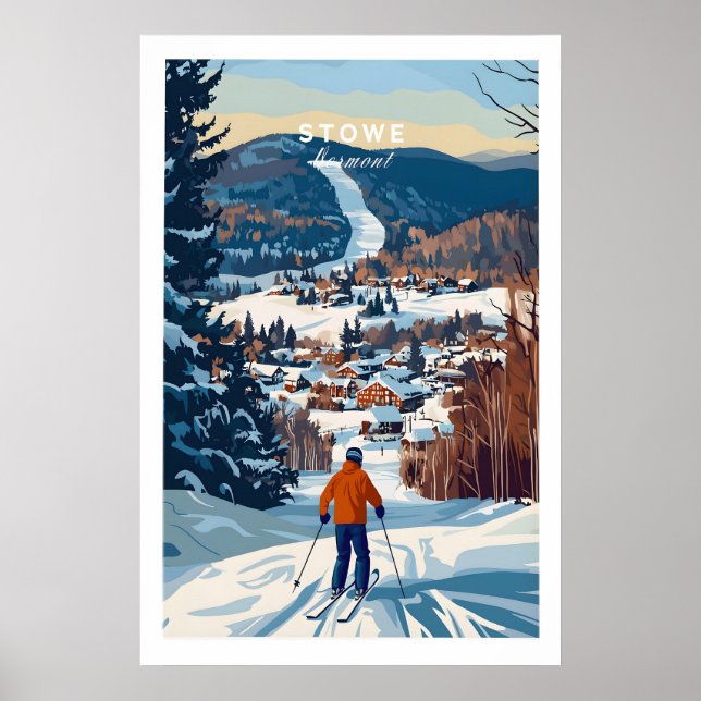 Vermont skidestinationaffisch 1 poster (Framsidan)