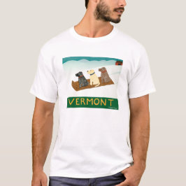 Vermont Sled hundar-Tee- Stephen Huneck Tee Shirt