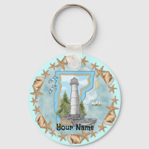 Vermont Snäckas Lighthouse-nyckelkedja Nyckelring