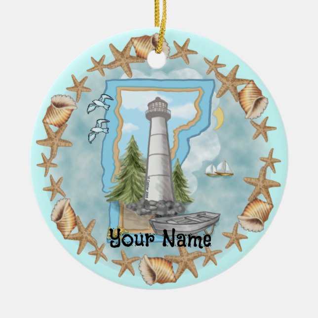 Vermont Snäckas Lighthouse Ornament (Framsidan)