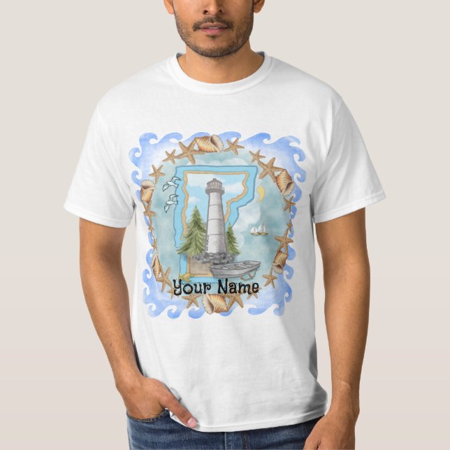 Vermont Snäckors Lighthouse T-Shirt (Framsida)