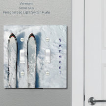 Vermont Snö Ski Light Switch Cover