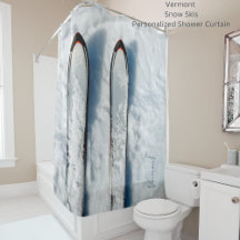 Vermont Snö Ski Shower Curtain