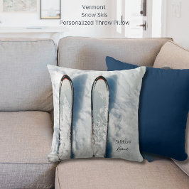 Vermont Snö Skis Dekorativ kudde