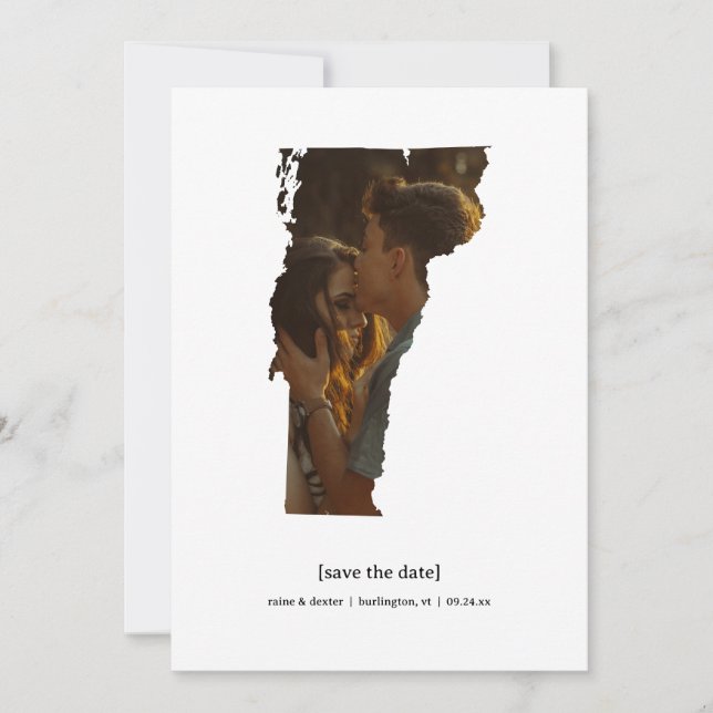 Vermont Spara datumfotokortet Datumet (Framsida)