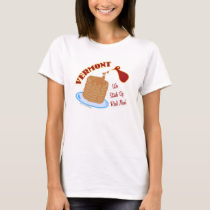 Vermont Stacks upp Tecknad Roligt Travel Design T Shirt