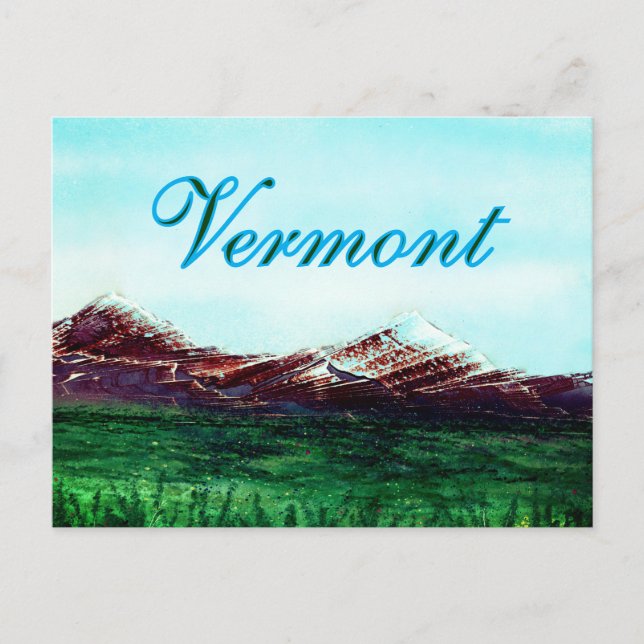 Vermont State Färg Vykort (Framsida)