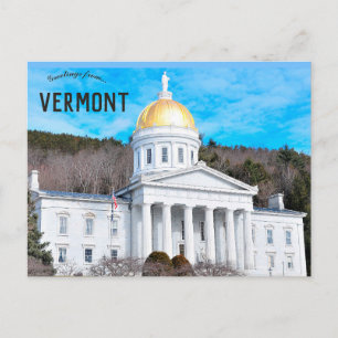 Vermont State House i Montpelier Vermont Vykort