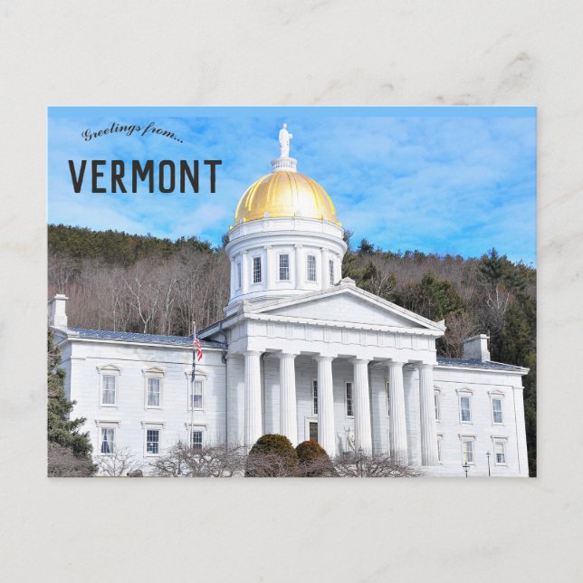 Vermont State House i Montpelier Vermont Vykort (Framsida)