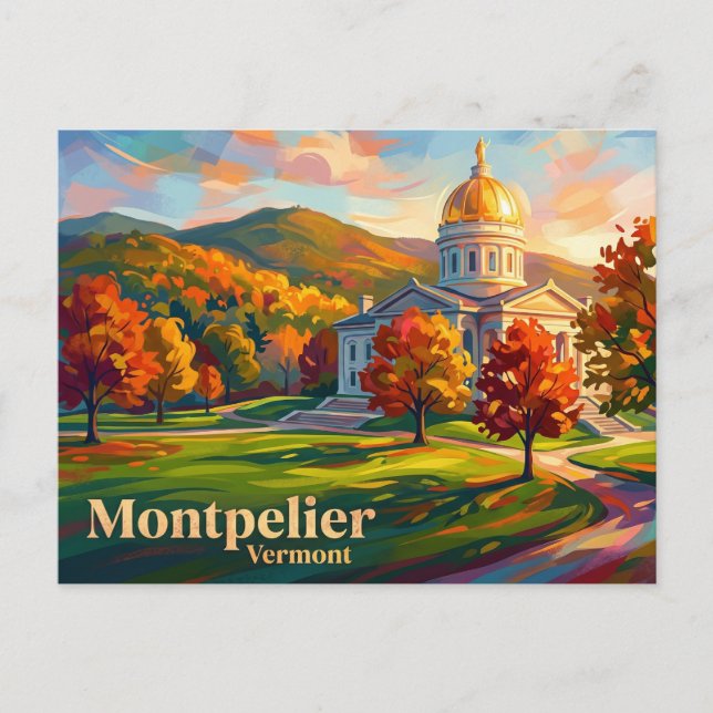 Vermont State House USA Vykort (Framsida)