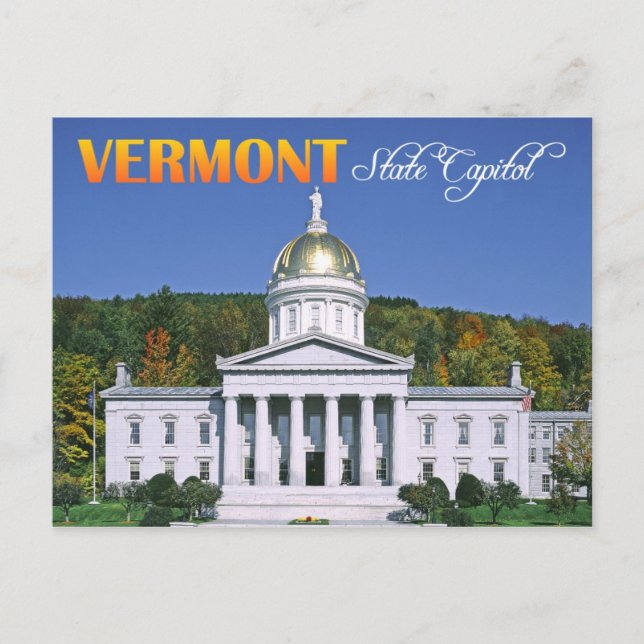 Vermont State Huvudstad byggnads, Montpelier Vykort (Framsida)