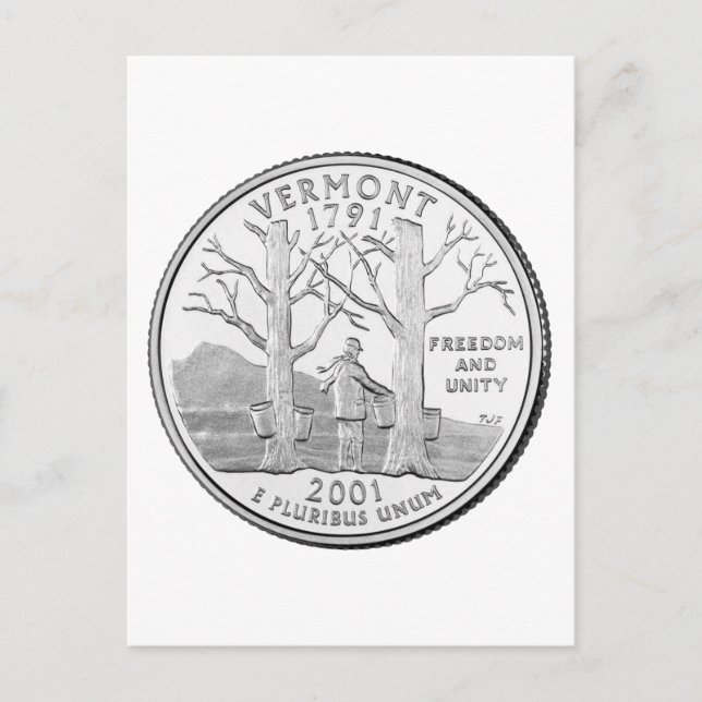 Vermont State Quarter Vykort (Framsida)