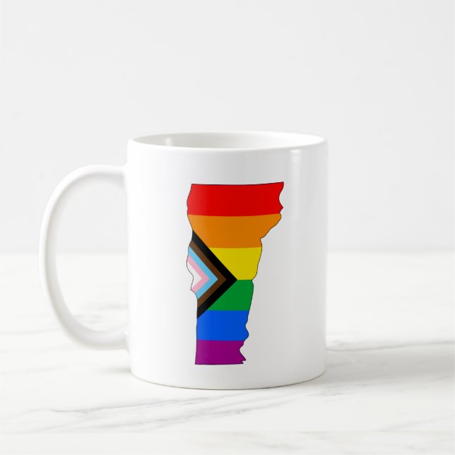 Vermont State Stolthet HBTQ Progress Stolthet Kaffemugg (Vänster)