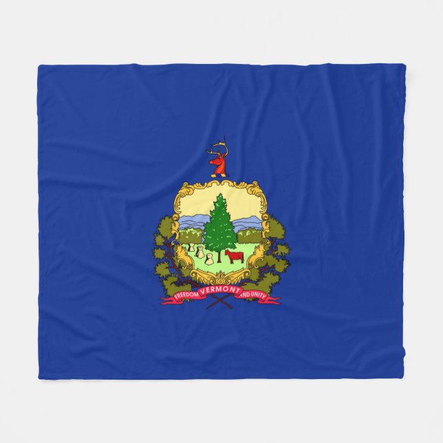 Vermont Statlig flagga Design Fleecefilt (Framsidan (Horisontell))