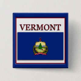 Vermont Statlig flagga Design-knapp Knapp