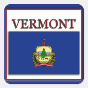 Vermont Statlig flagga Design Sticker Fyrkantigt Klistermärke