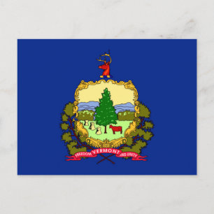 Vermont Statlig flagga Design Vykort