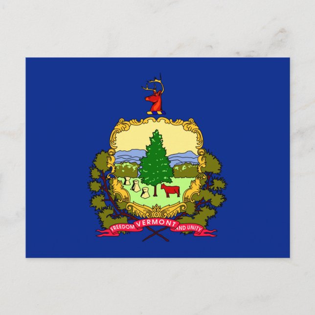 Vermont Statlig flagga Design Vykort (Framsida)