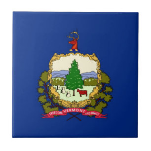 Vermont statlig flagga kakelplatta