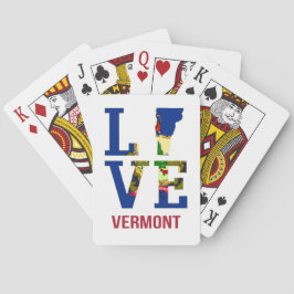 Vermont Statlig flagga Kärlek Casinokort