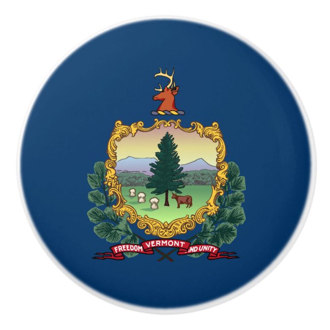 Vermont Statlig flagga Knopp (Framsidan)