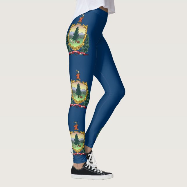 Vermont Statlig flagga Leggings (Höger)
