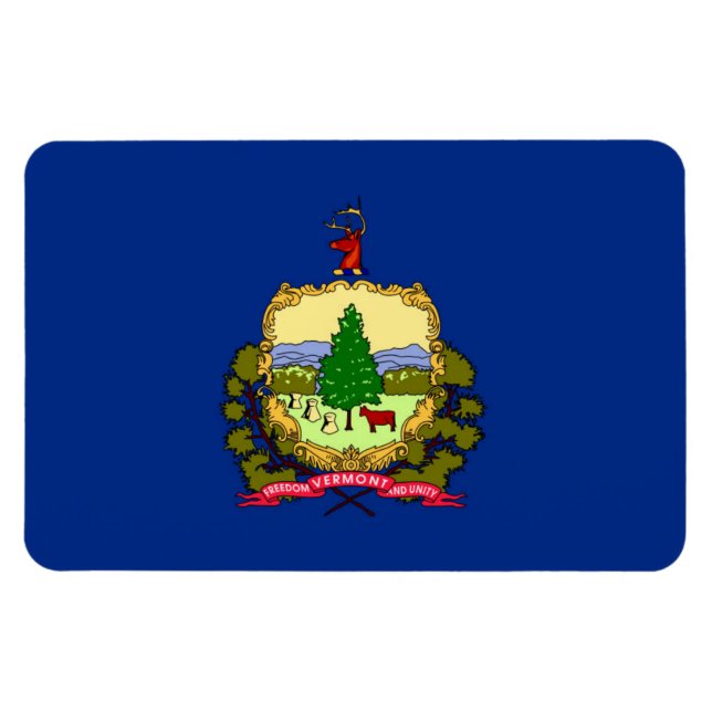 Vermont Statlig flagga Magnet (Horisontell)