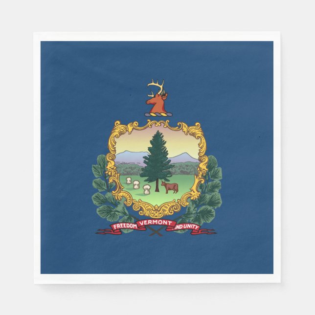 Vermont Statlig flagga Pappersservett (Framsidan)