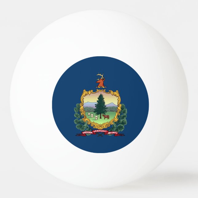 Vermont Statlig flagga Pingisboll (Framsidan)
