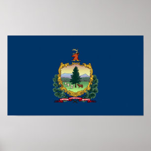 Vermont Statlig flagga Poster