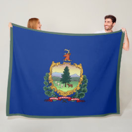 Vermont Statlig flagga Print Patriotc Fleecefilt
