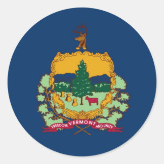 Vermont Statlig flagga Runt Klistermärke