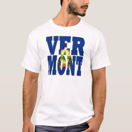 Vermont statlig flagga t shirt
