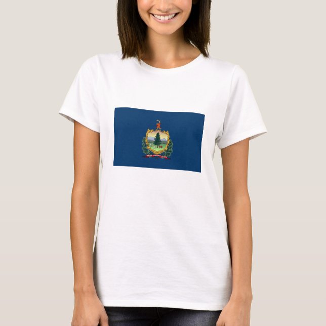 Vermont Statlig flagga T Shirt (Framsida)