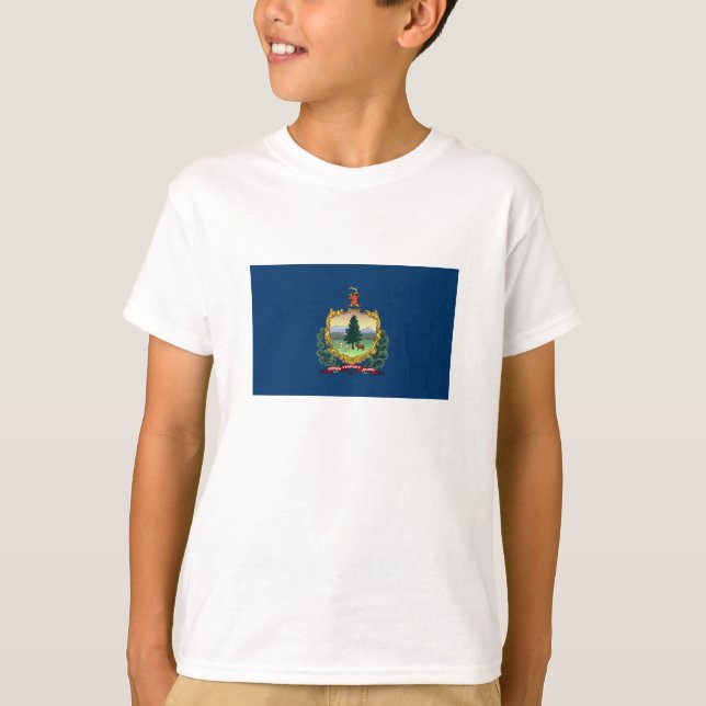Vermont Statlig flagga T Shirt (Framsida)