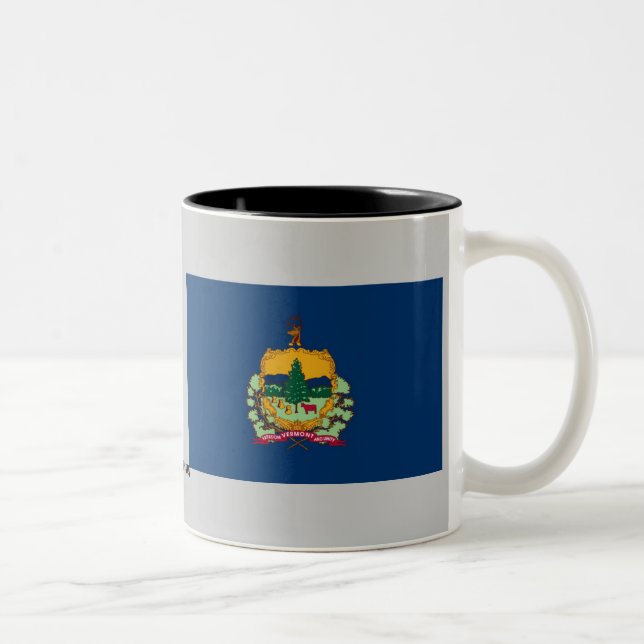 Vermont statlig flagga Två-Tonad mugg (Höger)