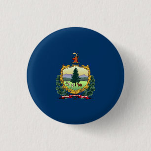 Vermont Statlig flagga USA Knapp