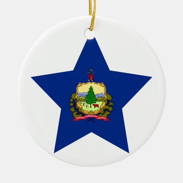 Vermont stjärna julgransprydnad keramik (Framsidan)