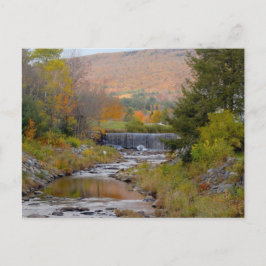 Vermont Stream Waterfall - höstfoto Vykort