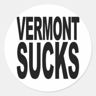 Vermont Sucks Runt Klistermärke