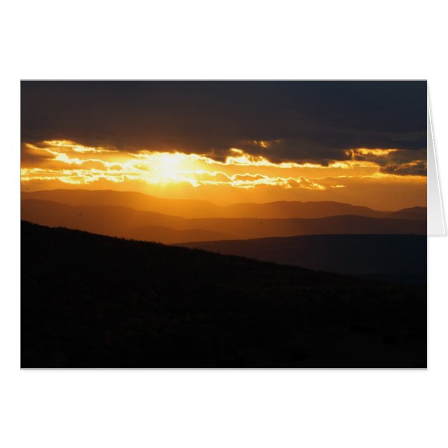 Vermont Sunset Card i 3 storlekar Hälsningskort (Framsidan Horizontal)
