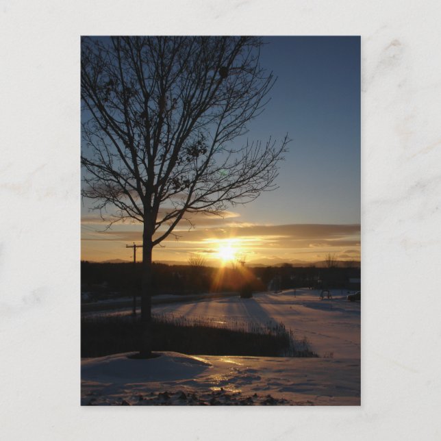 Vermont Sunset Vykort (Framsida)