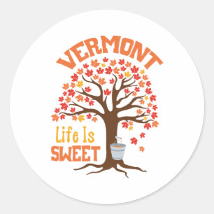 Vermont Sweet Life Runt Klistermärke