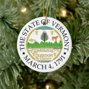 Vermont-tecken Julgransprydnad Keramik
