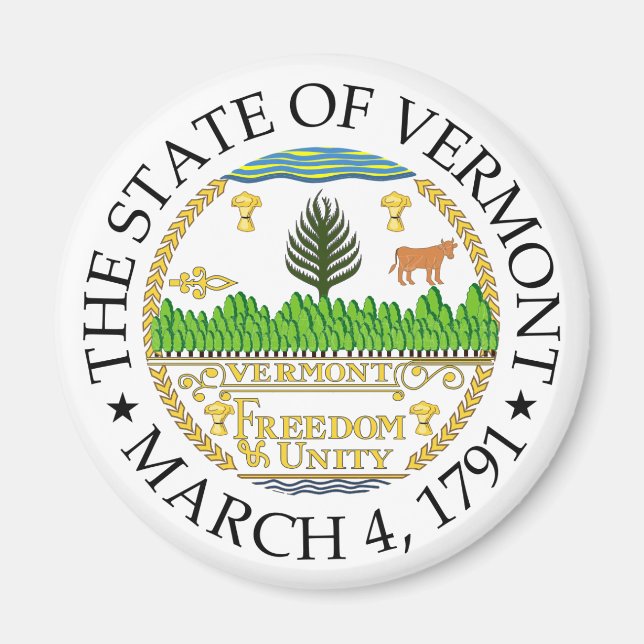 Vermont-tecken Magnet (Framsidan)