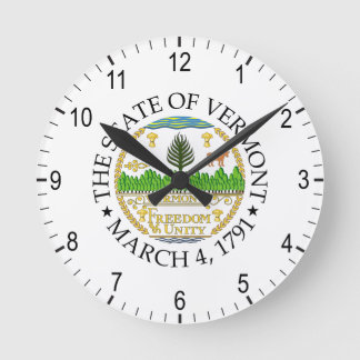 Vermont-tecken Rund Klocka